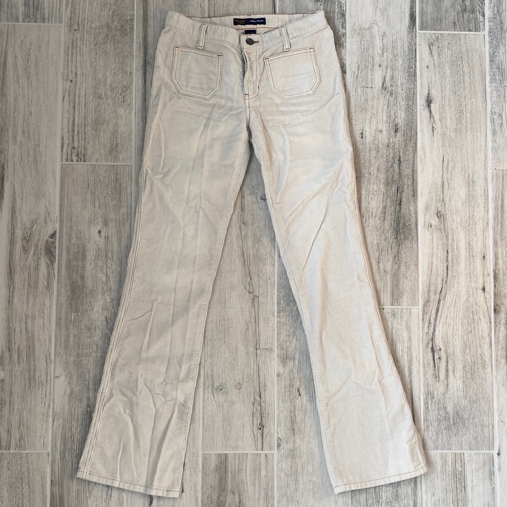Abercrombie & Fitch Cream Boot Cut Pants